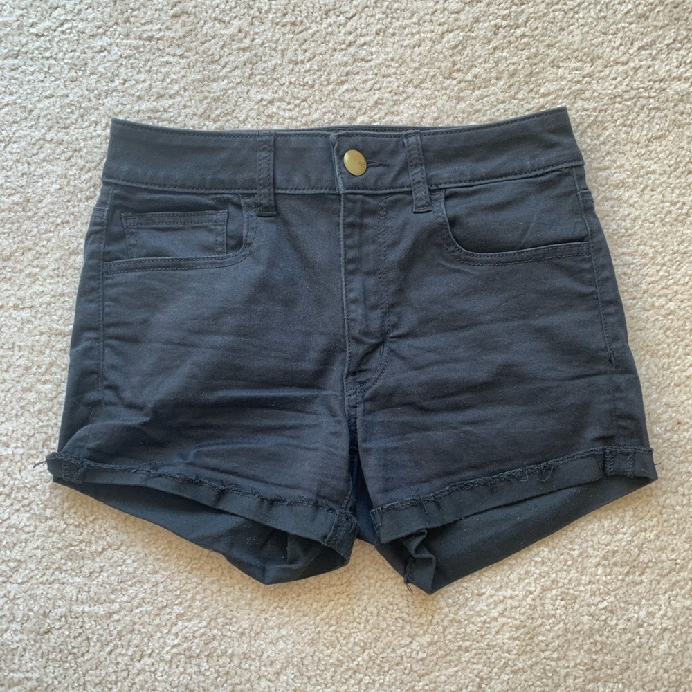 American Eagle black high rise shorts